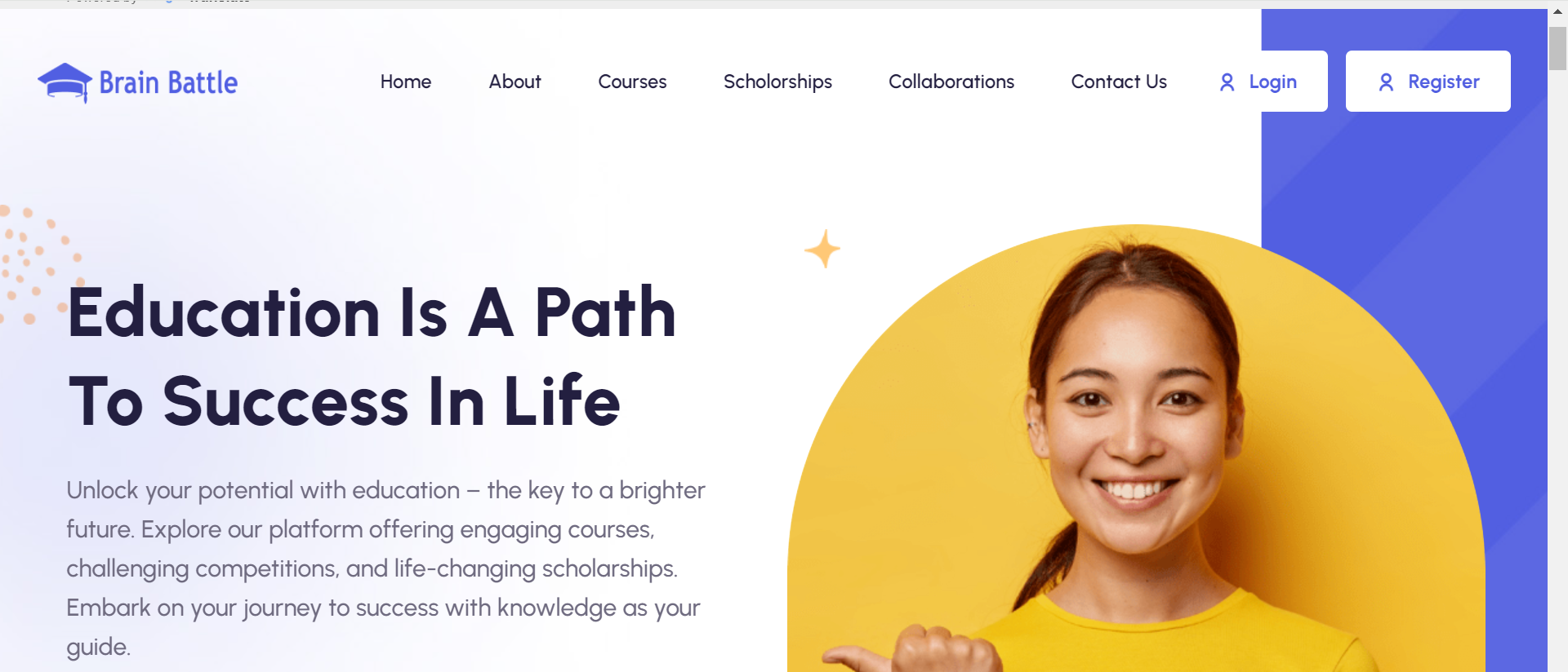 Brain Battle Academy , Eduction Project